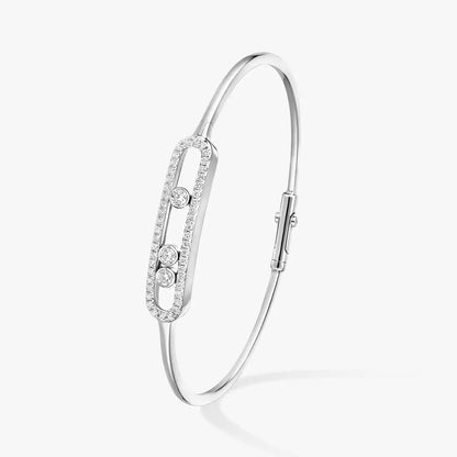 [LumiVibe]Move Pavé Diamond Bangle Bracelet M