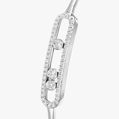 [LumiVibe]Move Pavé Diamond Bangle Bracelet M