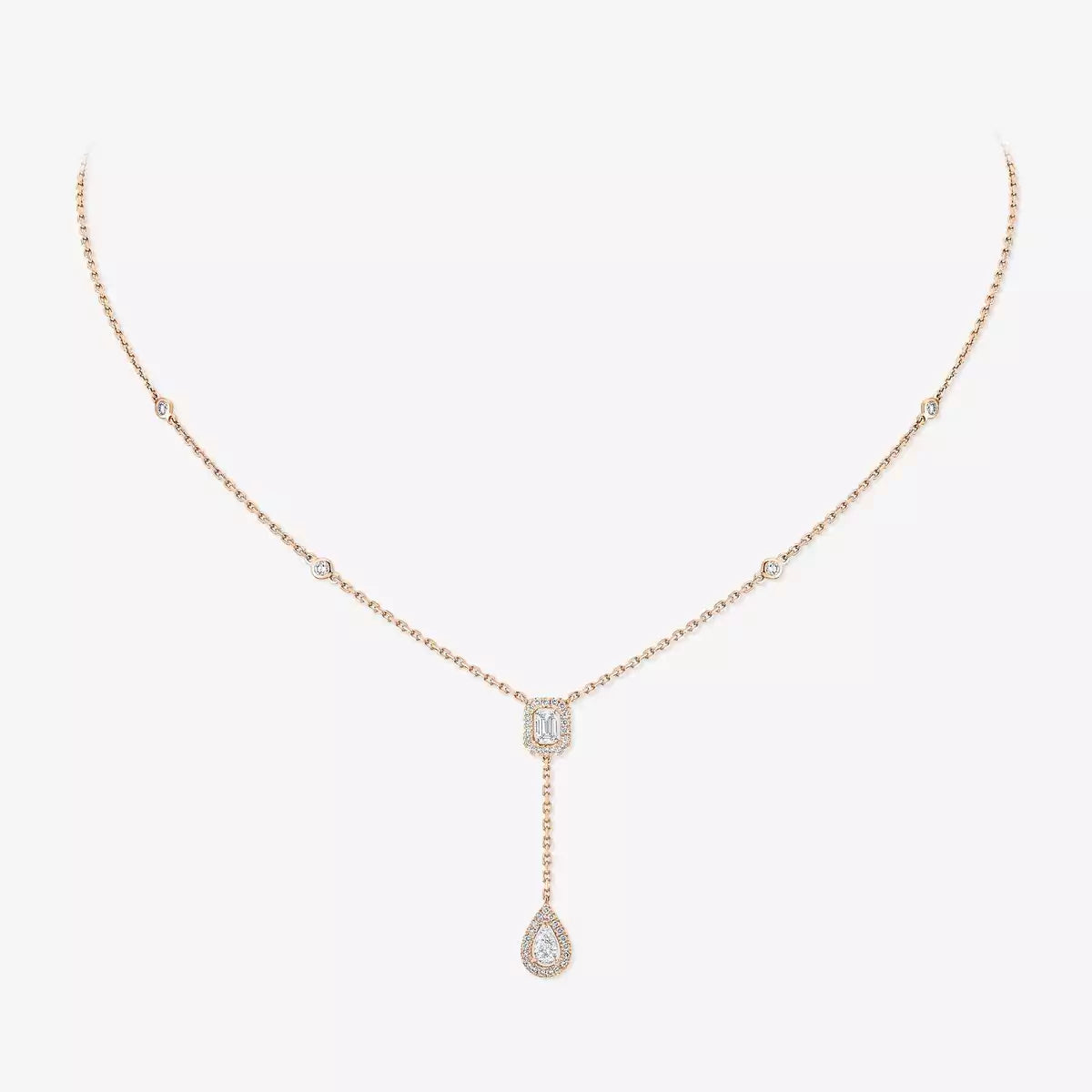 [LumiVibe]Gold Diamond Tie Necklace
