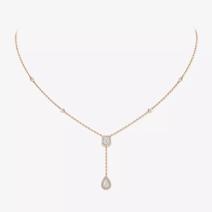 [LumiVibe]Gold Diamond Tie Necklace