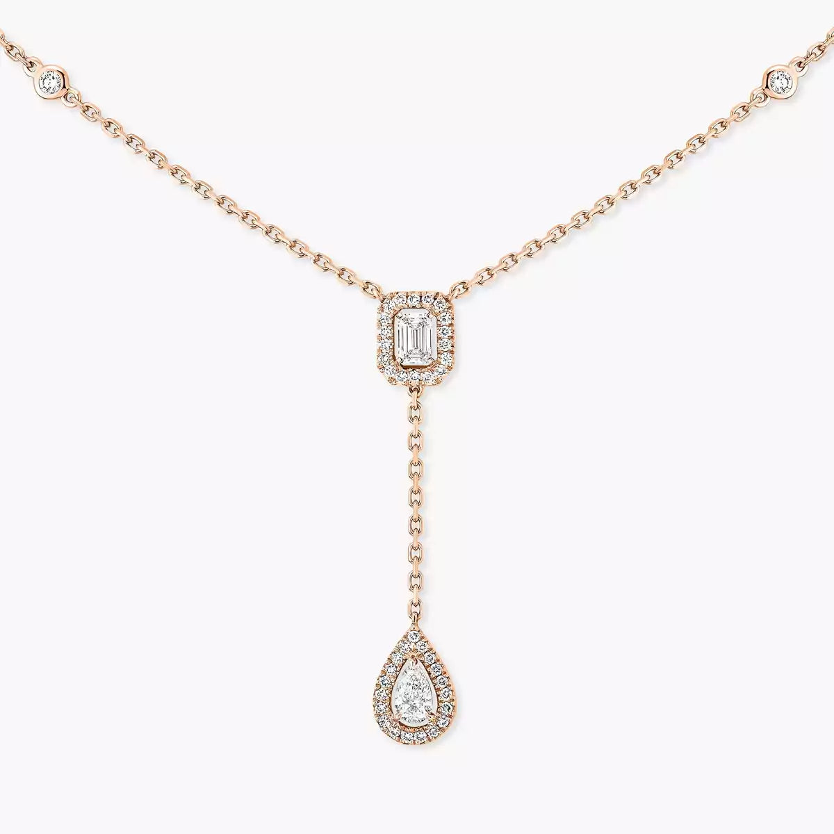 [LumiVibe]Gold Diamond Tie Necklace