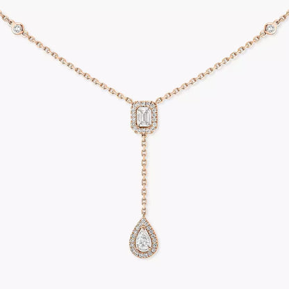 [LumiVibe]Gold Diamond Tie Necklace