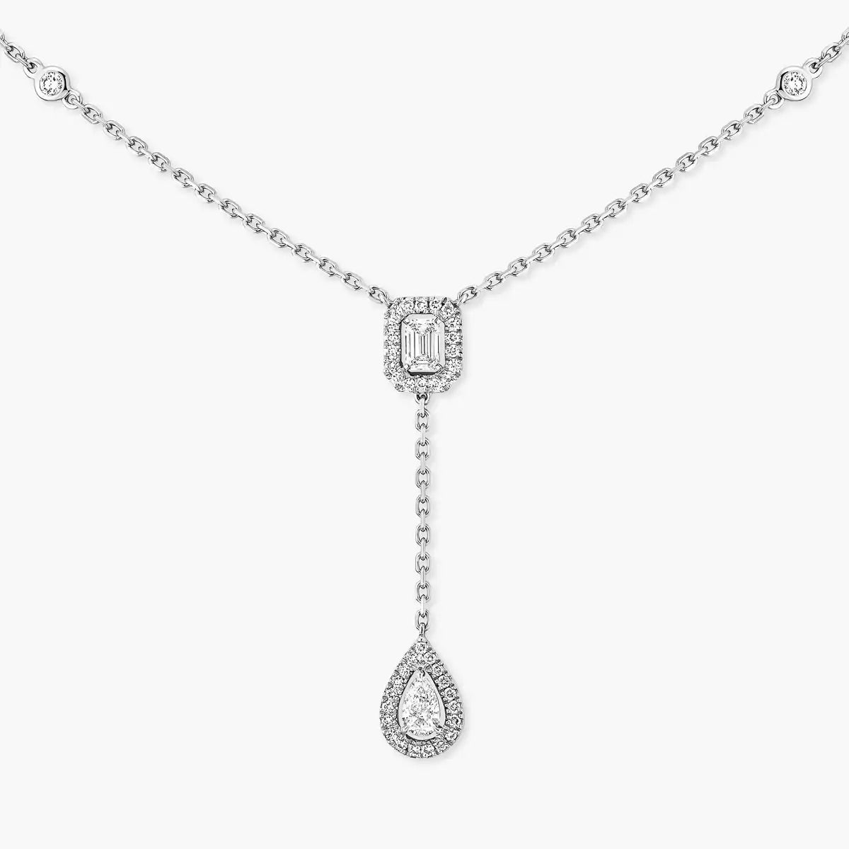 [LumiVibe]Gold Diamond Tie Necklace
