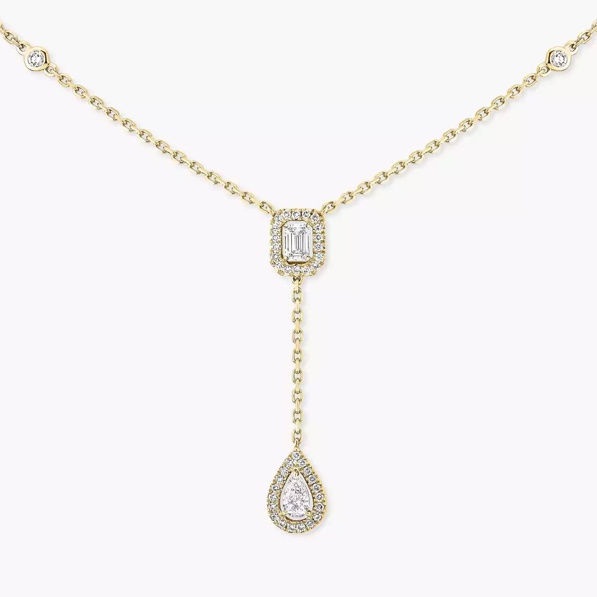 [LumiVibe]Gold Diamond Tie Necklace