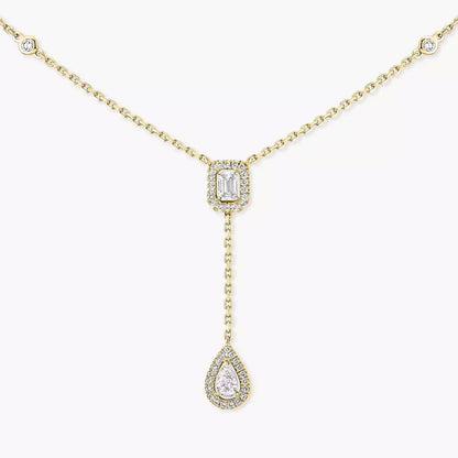 [LumiVibe]Gold Diamond Tie Necklace
