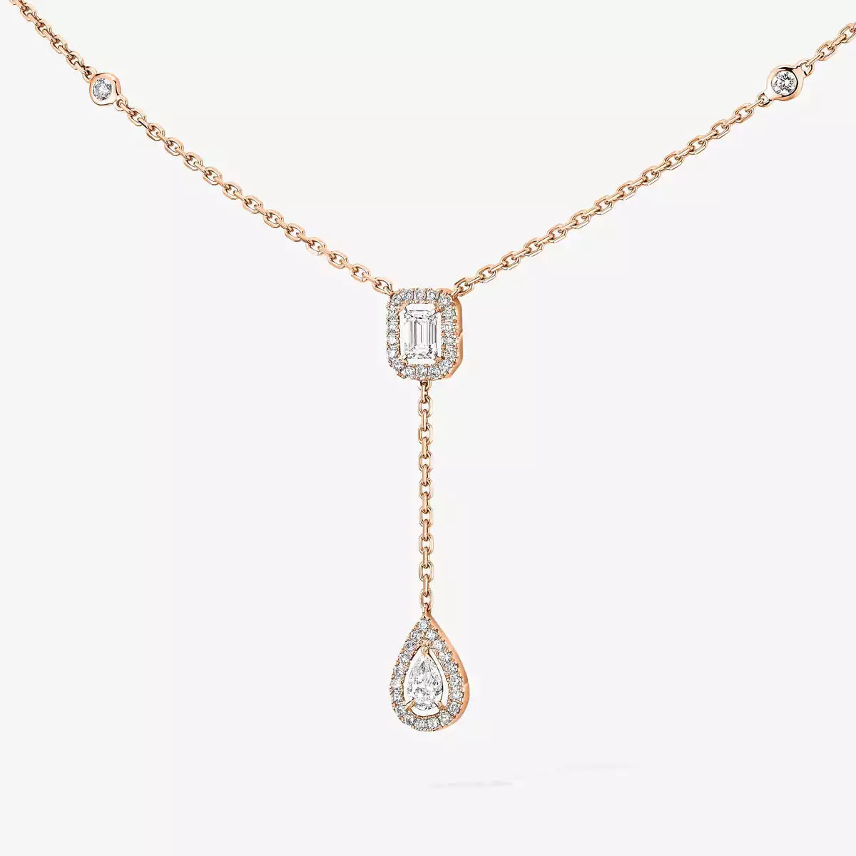 [LumiVibe]Gold Diamond Tie Necklace