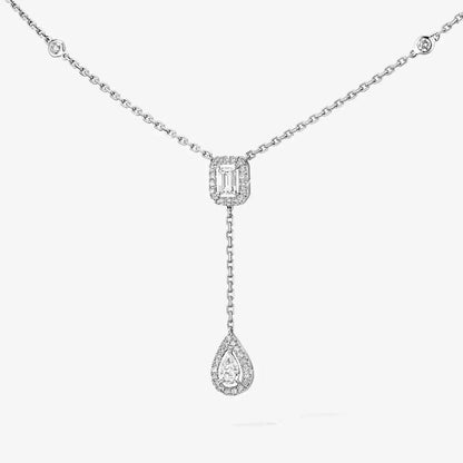 [LumiVibe]Gold Diamond Tie Necklace