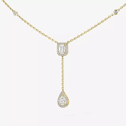 [LumiVibe]Gold Diamond Tie Necklace