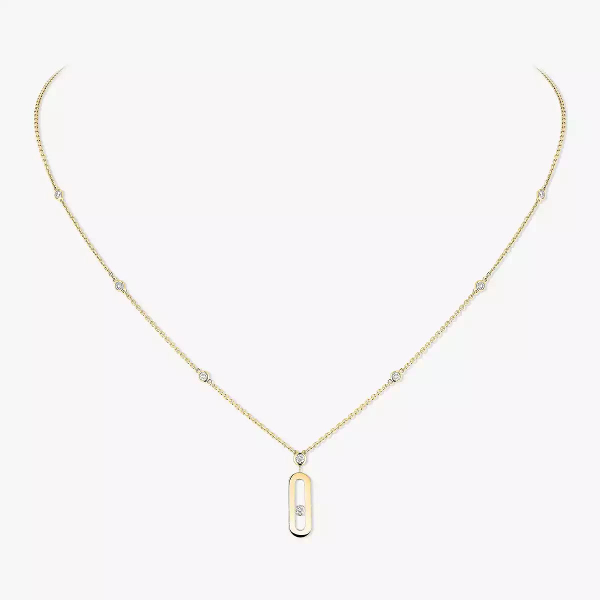 [LumiVibe] Move Uno Gold Diamond Long Necklace