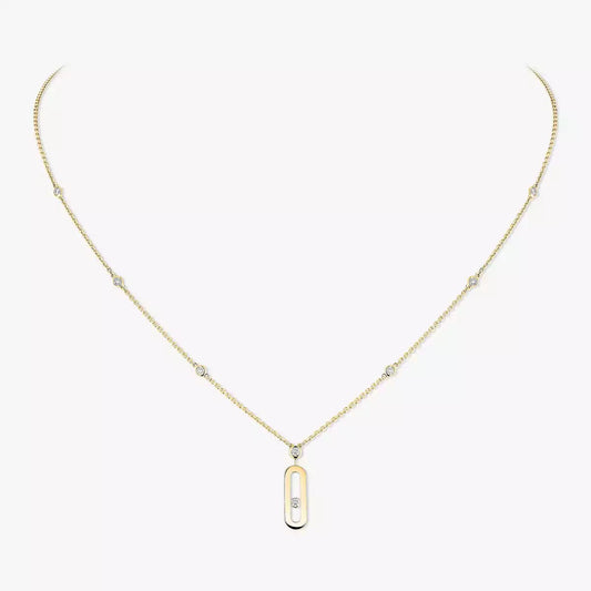 [LumiVibe] Move Uno Gold Diamond Long Necklace