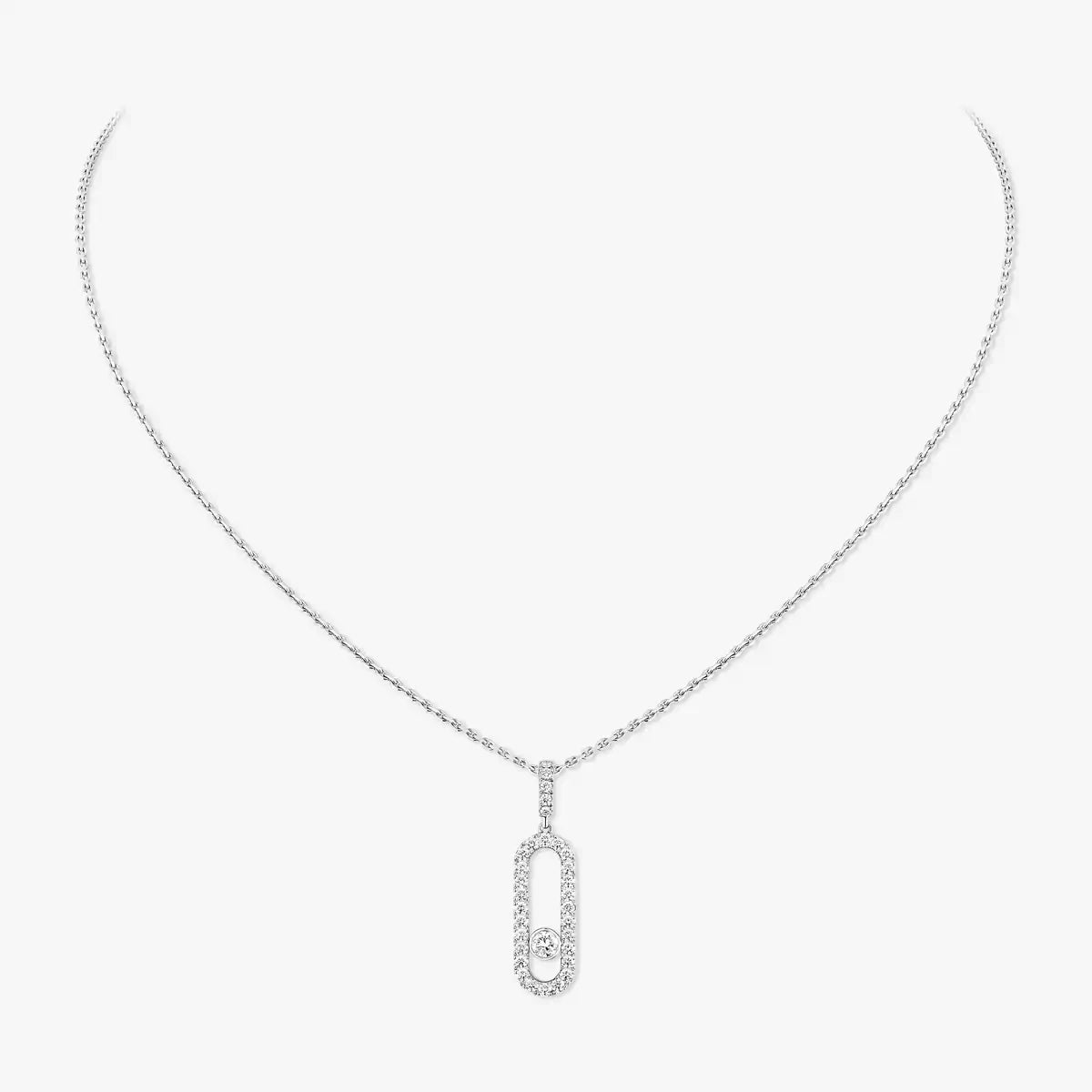 [LumiVibe]Move Uno Diamond Necklace in Rose Gold
