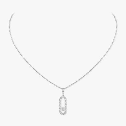 [LumiVibe]Move Uno Diamond Necklace in Rose Gold