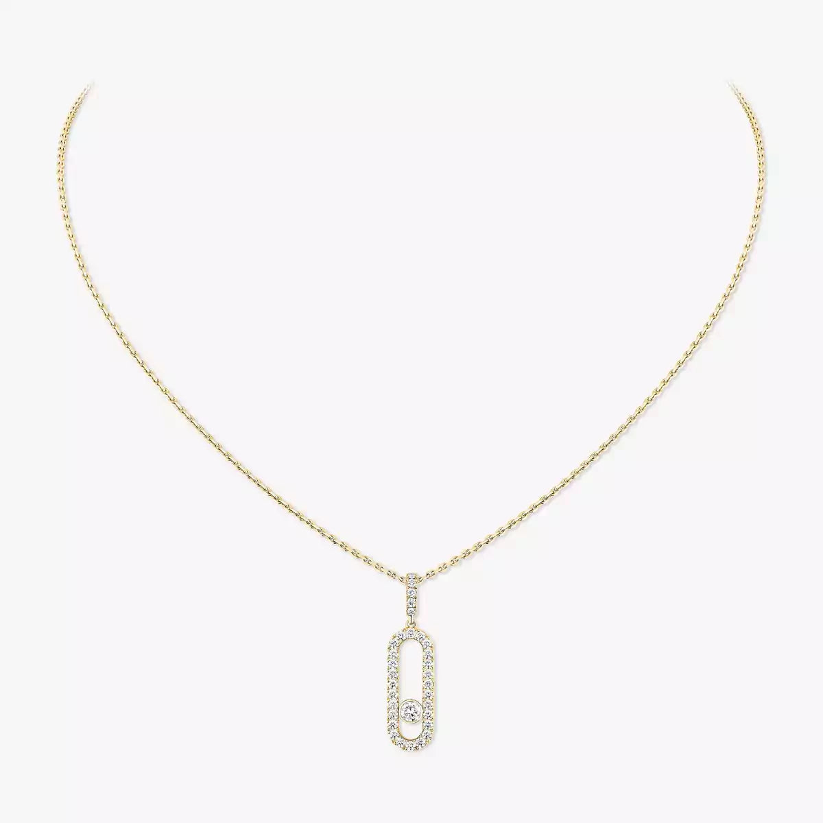 [LumiVibe]Move Uno Diamond Necklace in Rose Gold