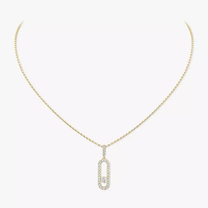 [LumiVibe]Move Uno Diamond Necklace in Rose Gold