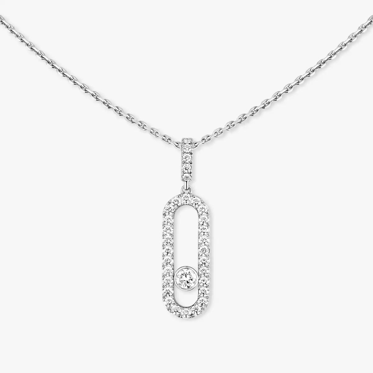 [LumiVibe]Move Uno Diamond Necklace in Rose Gold