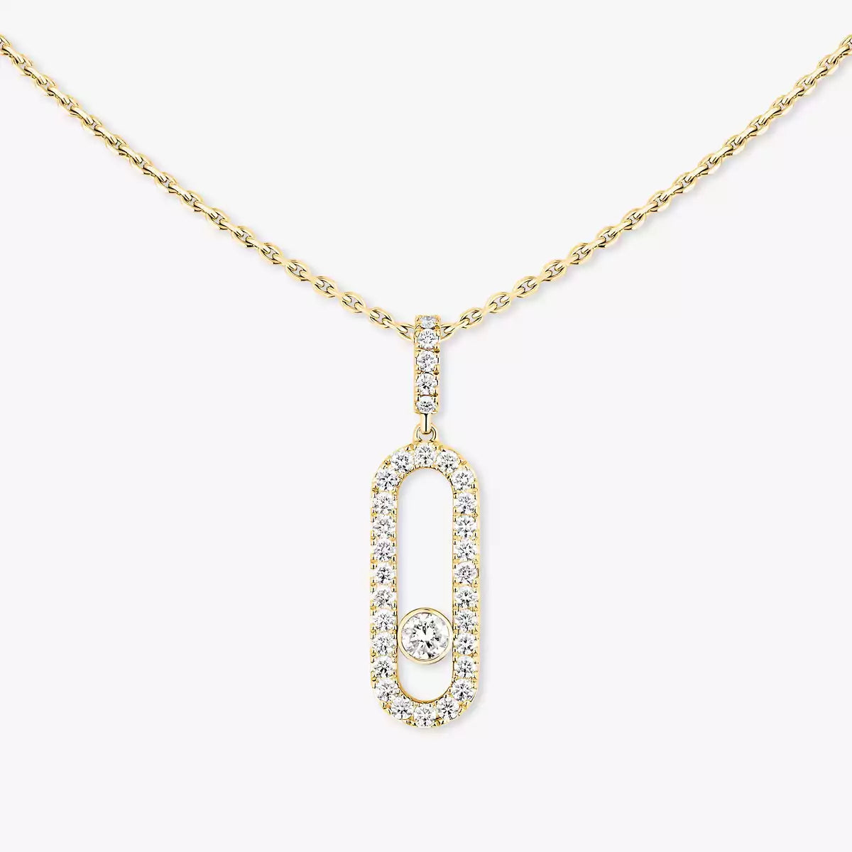 [LumiVibe]Move Uno Diamond Necklace in Rose Gold