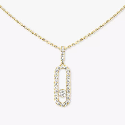[LumiVibe]Move Uno Diamond Necklace in Rose Gold