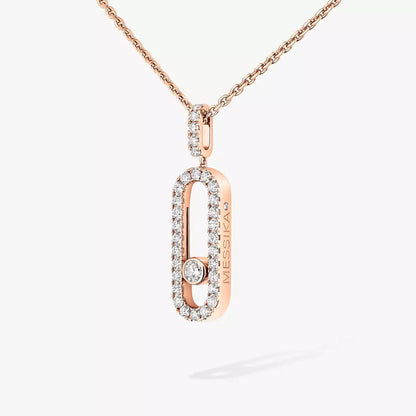 [LumiVibe]Move Uno Diamond Necklace in Rose Gold