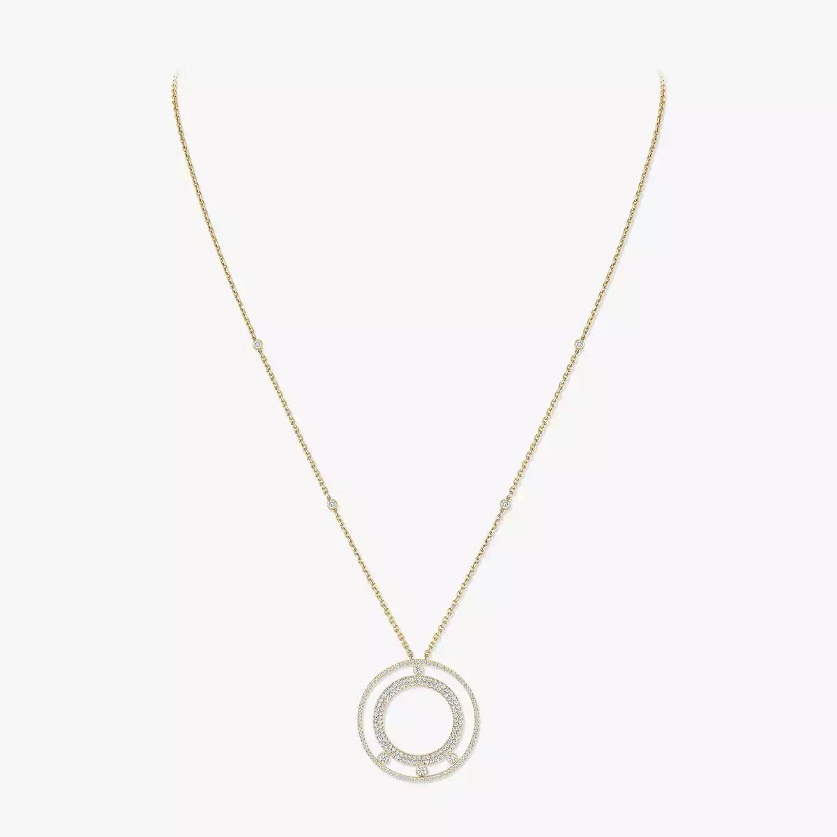 [LumiVibe]Move Romane Long Pave_-Set Diamond Necklace