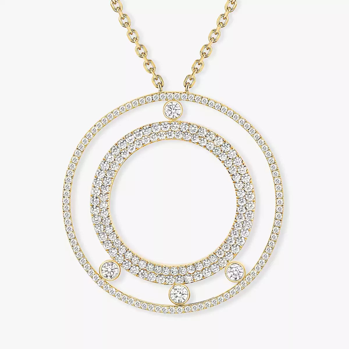 [LumiVibe]Move Romane Long Pave_-Set Diamond Necklace