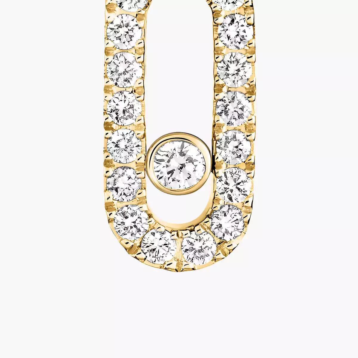 [LumiVibe]Move Uno Single Diamond Hoop Earring