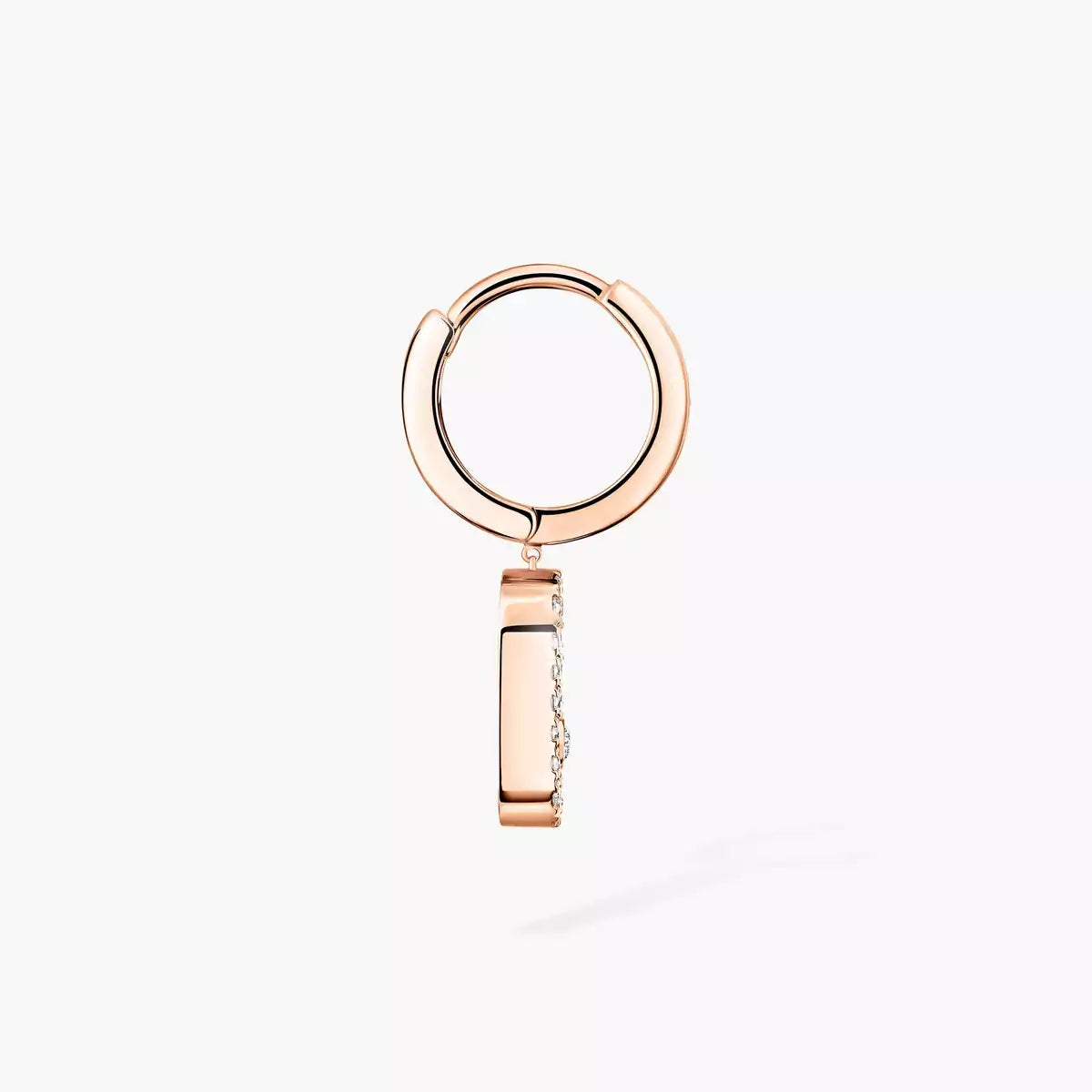 [LumiVibe]Move Uno Single Diamond Hoop Earring
