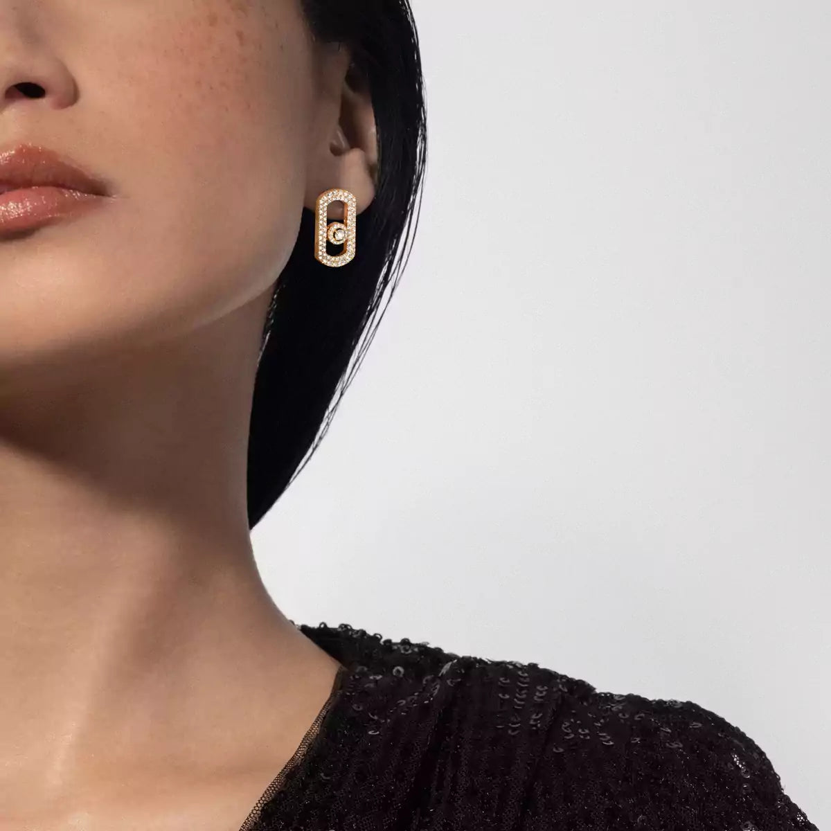 [LumiVibe]So Move Pave_-Set Diamond Earrings in Silver