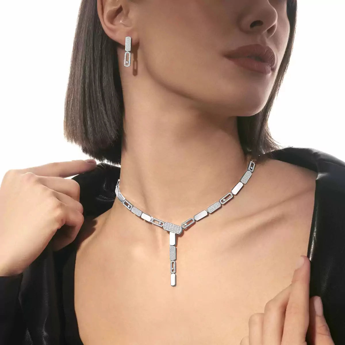 [LumiVibe]Imperial Move SM Diamond Earrings