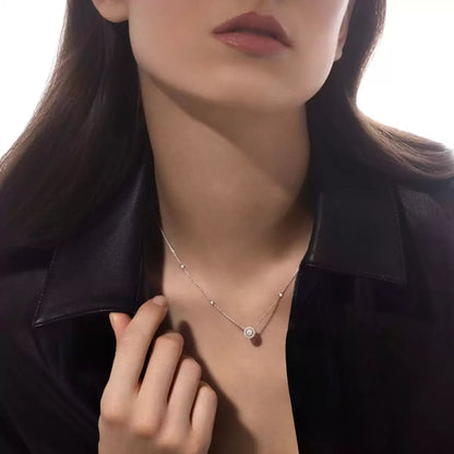[LumiVibe]Diamond Necklace 0,20ct Brilliant Shape Joy