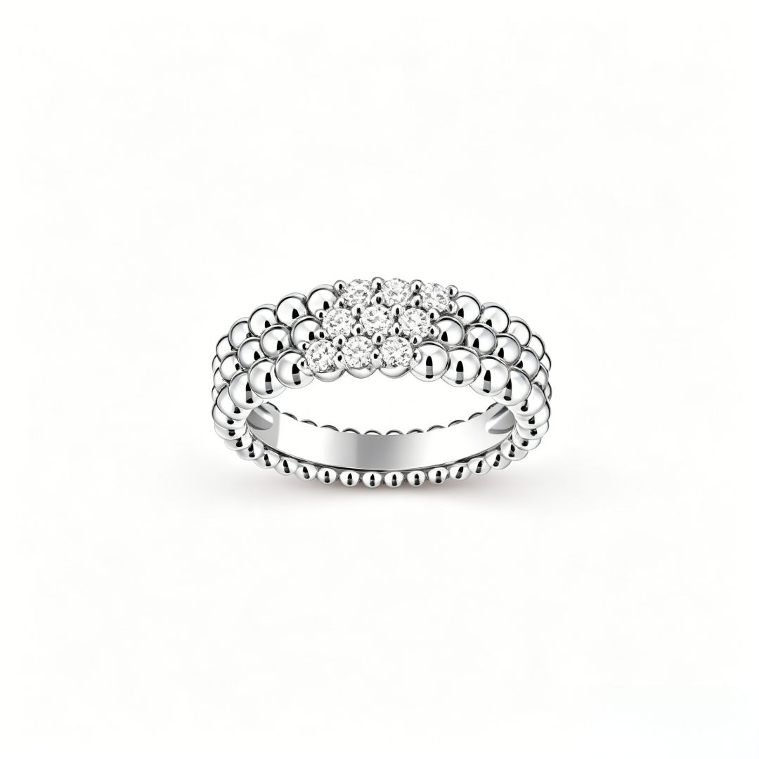 [LumiVibe] THREE-ROW DIAMOND RING