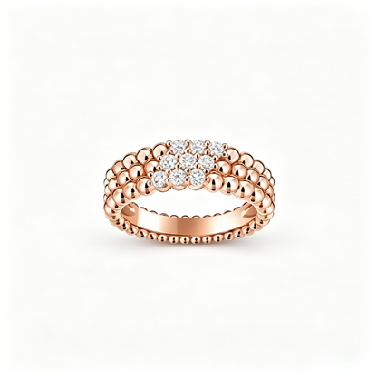[LumiVibe] THREE-ROW DIAMOND RING