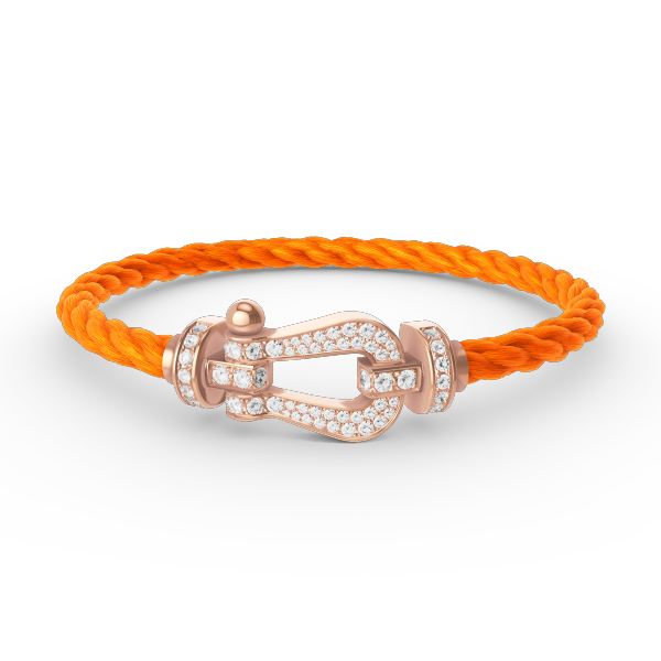 [LumiVibe]FORCE LARGE HORSESHOE FULL DIAMOND BRACELET ROSE GOLD