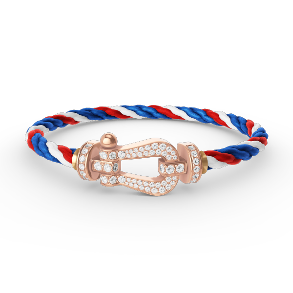[LumiVibe]FORCE LARGE HORSESHOE FULL DIAMOND BRACELET ROSE GOLD