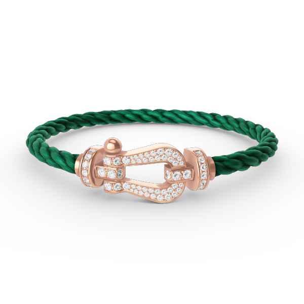 [LumiVibe]FORCE LARGE HORSESHOE FULL DIAMOND BRACELET ROSE GOLD