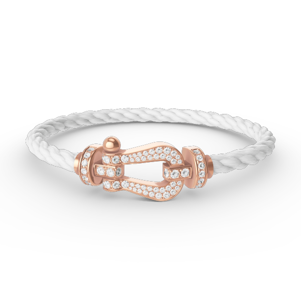 [LumiVibe]FORCE LARGE HORSESHOE FULL DIAMOND BRACELET ROSE GOLD