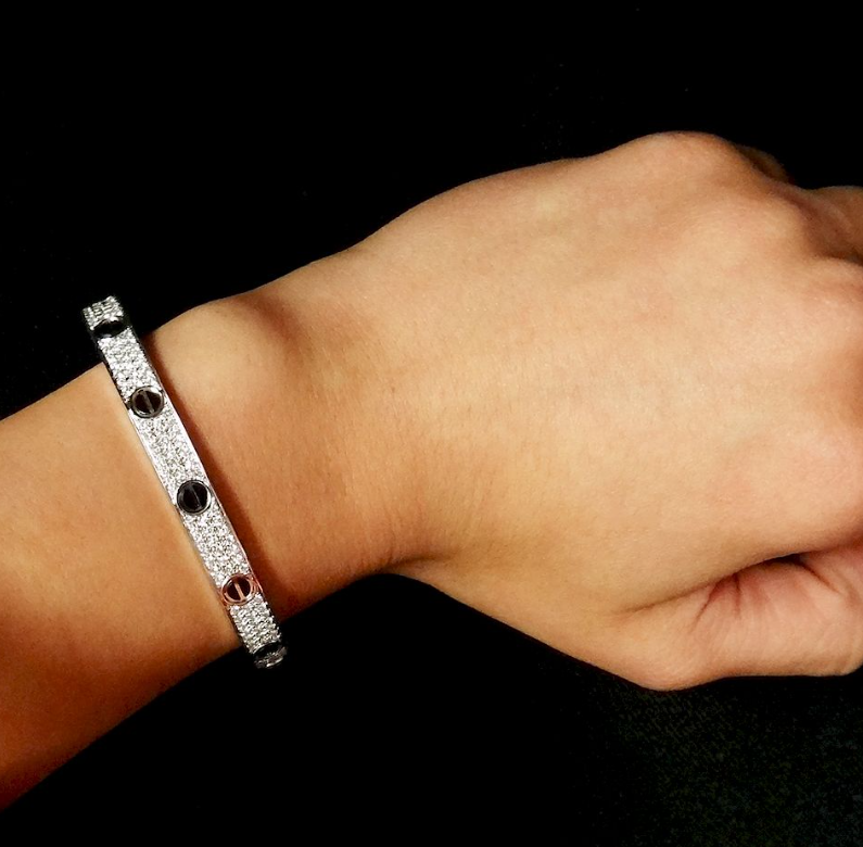 [LumiVibe]LOVE BRACELET 6.1MM DIAMOND-PAVED CERAMIC