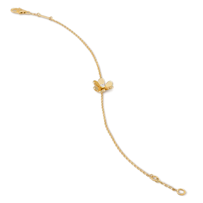 [LumiVibe]FRIVOLE GOLD FLOWER PINK MALACHITE BRACELET