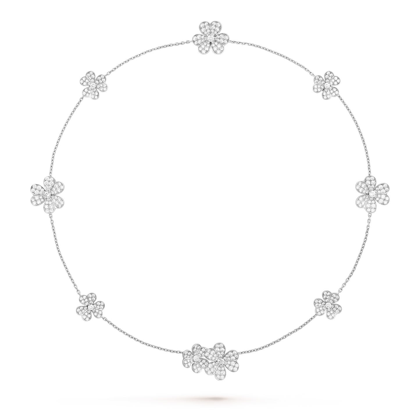[LumiVibe]FRIVOLE SILVER 9 FLOWERS NECKLACE