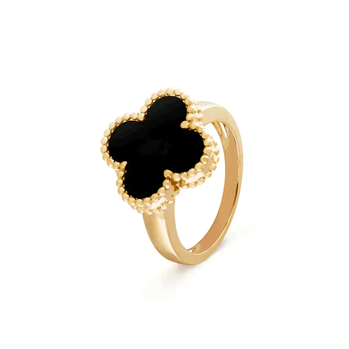 [LumiVibe]CLOVER ONYX RING
