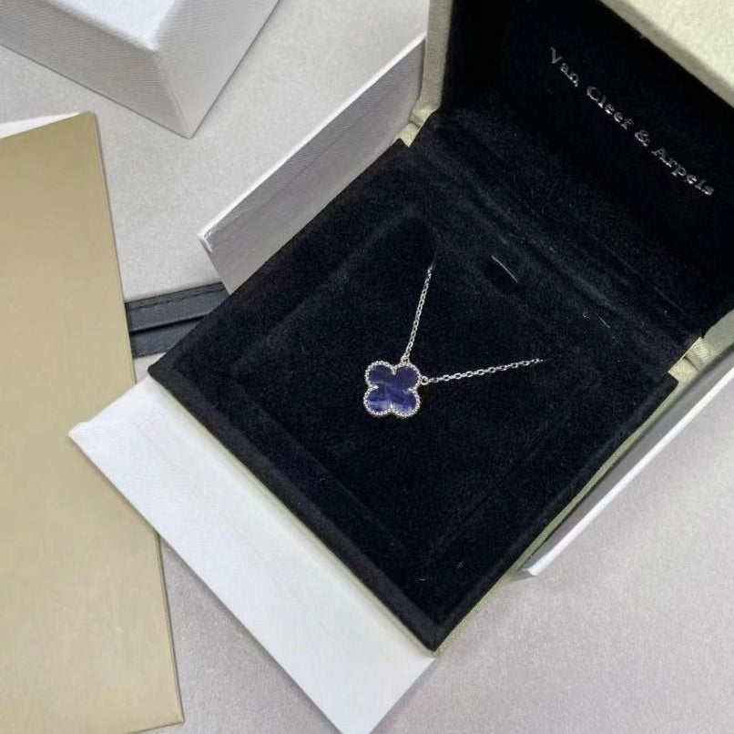 [LumiVibe]CLOVER 15MM PIETERSITE NECKLACE SILVER