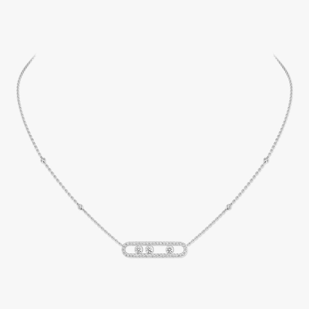 [LumiVibe] Move Pave_ Rose Gold Diamond Necklace