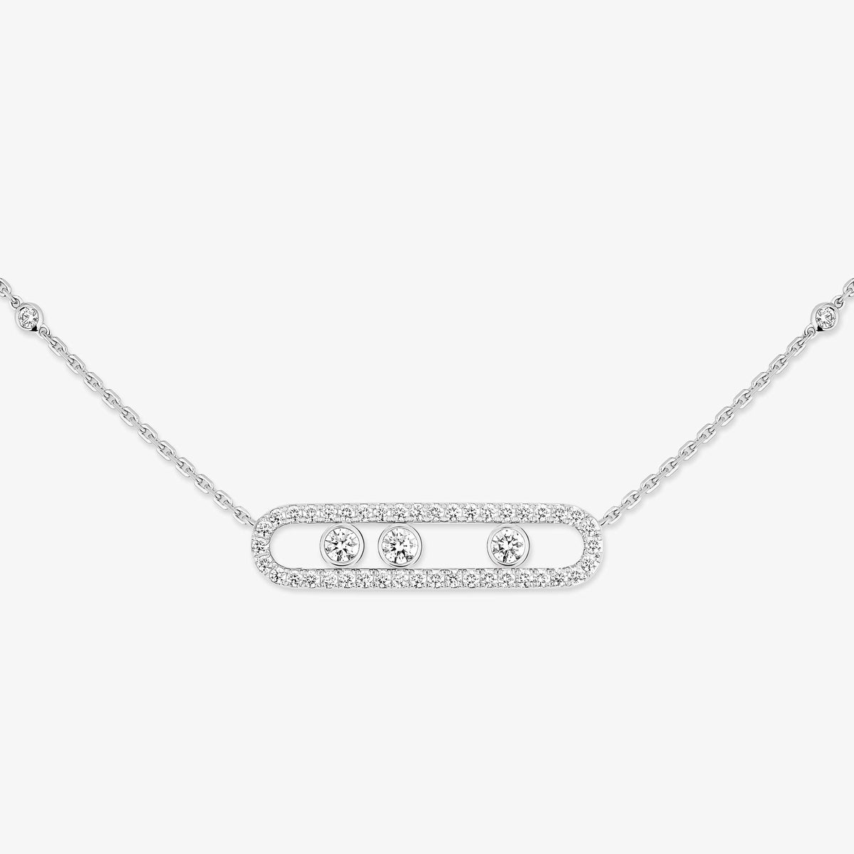 [LumiVibe] Move Pave_ Rose Gold Diamond Necklace