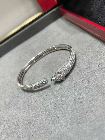 [LumiVibe]PANTHERE FULL DIAMOND OPEN BRACELET