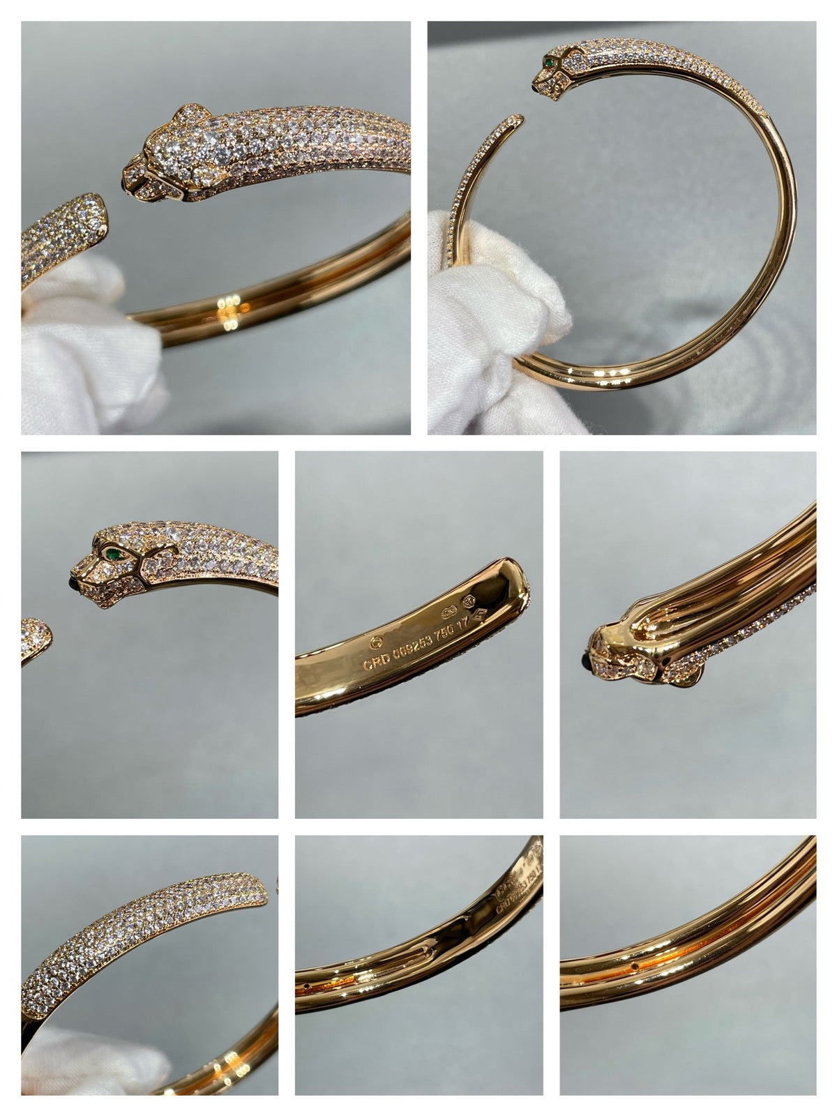 [LumiVibe]PANTHERE FULL DIAMOND OPEN BRACELET