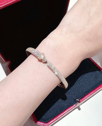 [LumiVibe]PANTHERE FULL DIAMOND OPEN BRACELET